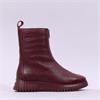 Wonders Flexfly Front Zip Chunky Boot - Burgundy Leather